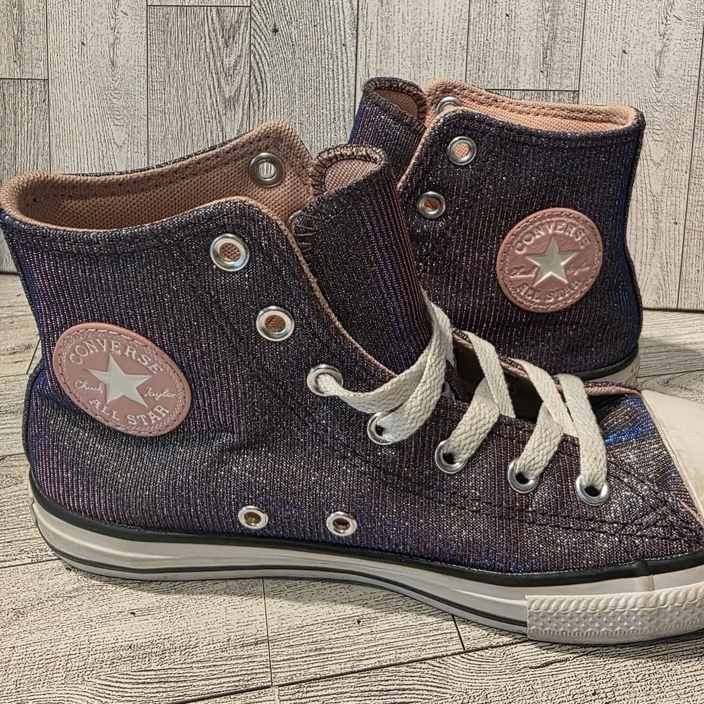 Converse Stylish Kids High-Top Sneakers - Blue Size 3